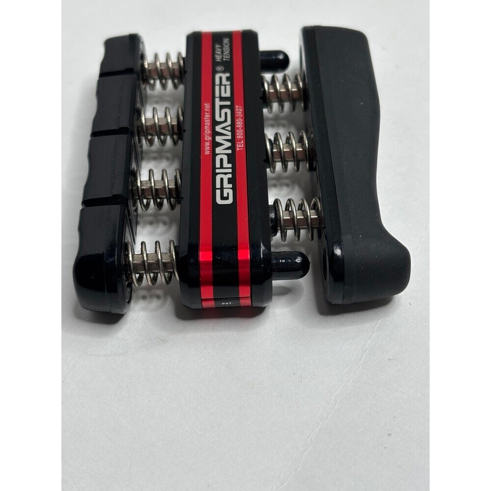 Gripmaster Hand & Finger Exerciser Heavy Tension Black Red Like New In Package - Picture 11 of 12